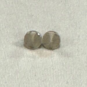 Vintage Brushed Silver Plated Pierced Earrings